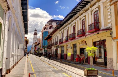 CUENCA, ECUADOR - April 2018: Historical landmarks view, HDR image