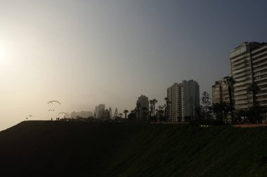 LIMA, PERU - APRIL 2018: Miraflores district in sunny weather