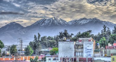 AREQUIPA, PERU - APRIL 2018 : Historical center in sunny weather