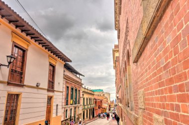 Bogota, Colombia - April 2019 : Historical center in cloudy weather