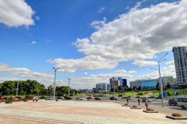 MINSK, BELARUS - SEPTEMBER 2017: City center in summertime