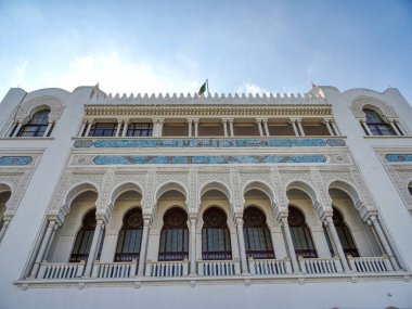 Algiers, Algeria - March 2020 : Colonial architecture in sunny weather, HDR Image