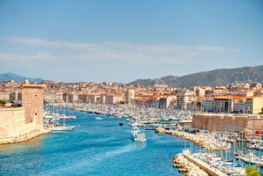 Marseilles, France - March 2022: Corniche view, HDR image