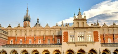 Krakow, Poland - August 2021: Historical center in sunny weather