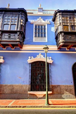 LIMA, PERU - APRIL 2018: Historical center in sunny weather
