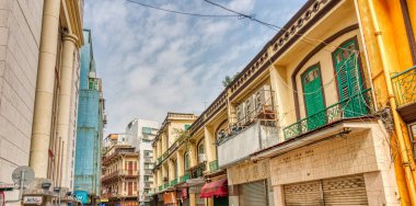 architecture details in Macau city center, HDR Image