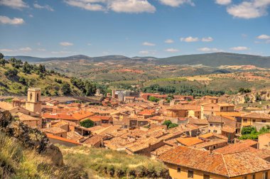 Teruel, Spain - June 2019 : Historical center in sunny weather