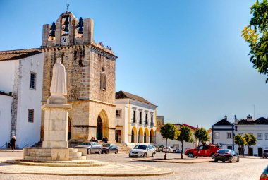 Faro, Portugal - January 2019 : Historical center in sunny weather