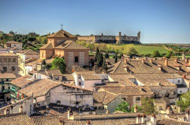 CHINCHON, SPAIN - APRIL 2017 : Historical center in springtime
