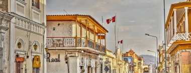 AREQUIPA, PERU - APRIL 2018 : Historical center in Arequipa