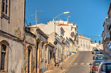 Faro, Portugal - January 2019 : Historical center in sunny weather
