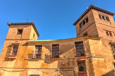 Landmarks in Ronda - the city is located on top of a mountain, Andalusia, Spain