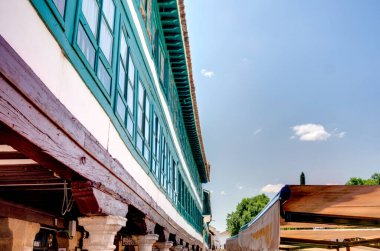 ALMAGRO, SPAIN - JUNE 2019: Historical center in sunny weather