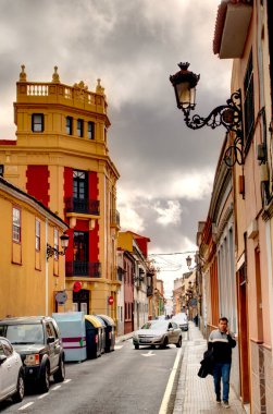 Santa Cruz de la Palma, Spain - March 2020 : Historical center in cloudy weather