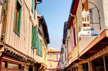 FOIX, FRANCE - AUGUST 2019: Historical center in summertime, HDR image