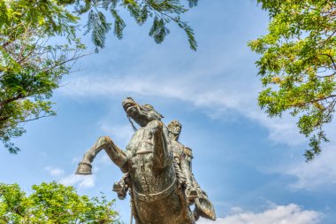 Santa Marta, Colombia - April 2019 : Historical center in sunny weather