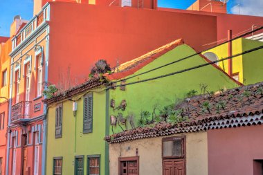 Santa Cruz de la Palma, Spain - March 2020 : Historical center in cloudy weather