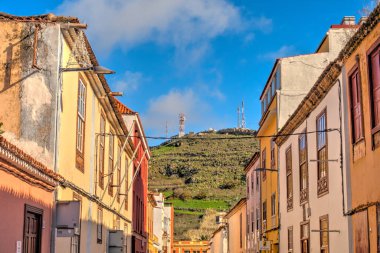 Santa Cruz de la Palma, Spain - March 2020 : Historical center in cloudy weather