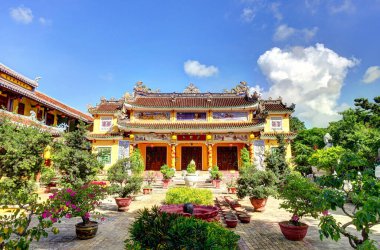 Hoi An, Vietnam - November 2018 : Historical center in autumn