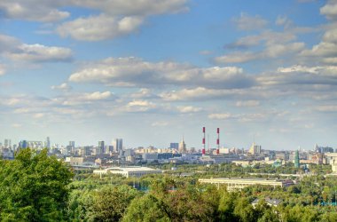 Moscow cityscape from above