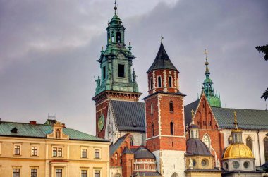 Krakow, Poland - August 2021: Old Town in cloudy weather