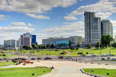 MINSK, BELARUS - SEPTEMBER 2017: City center in summertime