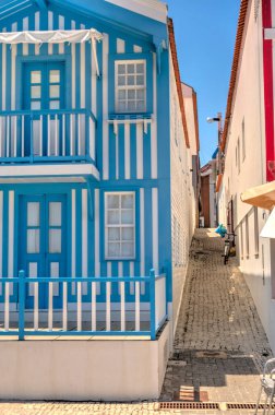 Aveiro, Portugal - July 2019 : Costa Nova Beach in summertime