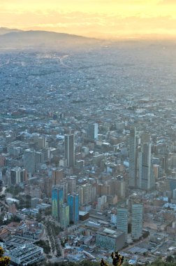 Bogota, Colombia - April 2019 : Cityscape in cloudy weather