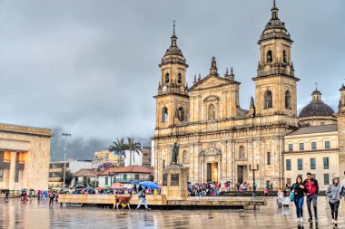 Bogota, Colombia - April 2019 : Bolivar Square in cloudy weather