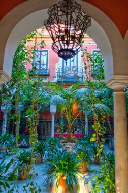 Sevilla, Spain - January 2019 : Historical center in sunny weather