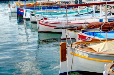 Cassis, France - August 2019 : Picturesque harbour in summertime