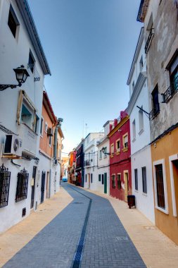 DENIA, SPAIN - SEPTEMBER 2019: Seaside resort in sunny weather