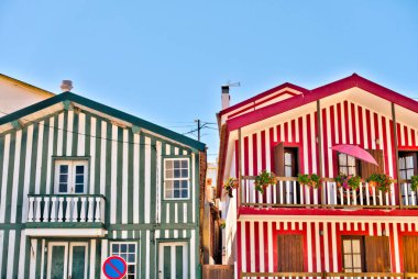 Aveiro, Portugal - July 2019 : Costa Nova Beach in summertime