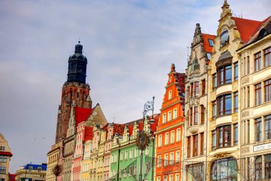 Wroclaw, Poland - August 2021 : Historical center in summertime