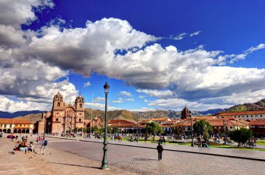 CUSCO, PERU - APRIL 2018: Historical center in sunny weather
