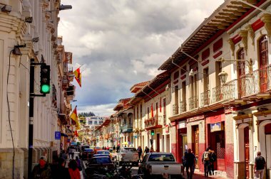 CUENCA, ECUADOR - April 2018: Historical landmarks view, HDR image