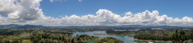 El Penol, Colombia - April 2019 : lake and geological formations in sunny weather