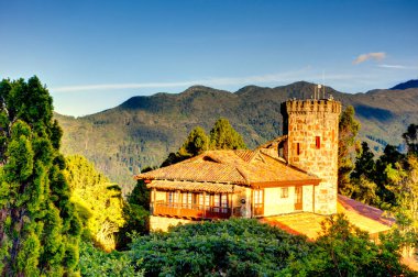 Bogota, Colombia, cityscape at sunset from Monserrate