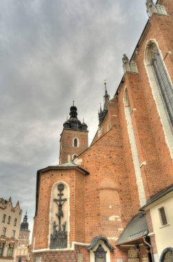 Krakow, Poland - August 2021: Old Town in cloudy weather