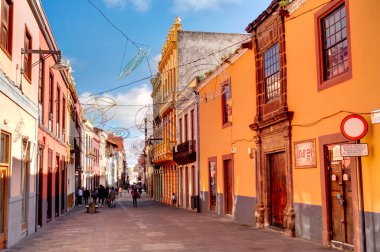 Santa Cruz de la Palma, Spain - March 2020 : Historical center in cloudy weather