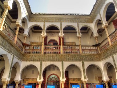 Algiers, Algeria - March 2020 : Colonial architecture in sunny weather, HDR Image