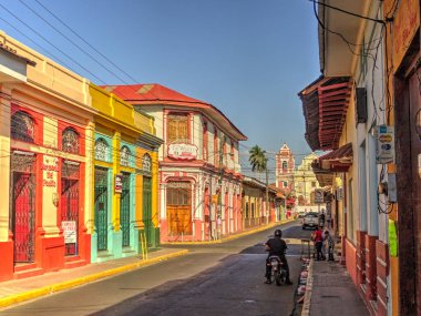LEON, NICARAGUA - January 2016: Historical center view, HDR Image