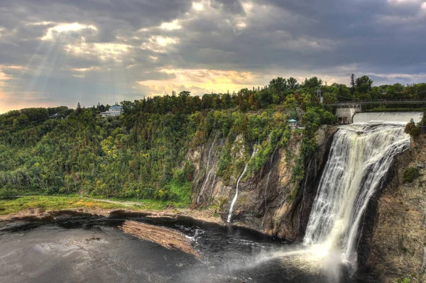 Wodospad Montmorency Quebec Kanada — Zdjęcie stockowe