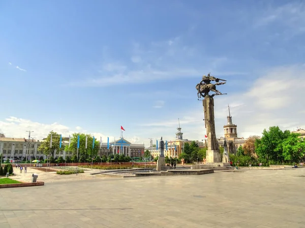 Bishkek Kyrgyzstan April 2016 City Center Sunny Weather — Stock Fotó