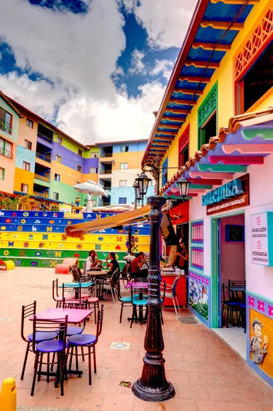 Guatape Antioquia Colombia May 2019 Colorful Village Cloudy Weather — Zdjęcie stockowe