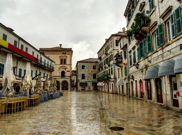 Kotor Coastal Town Montenegro Located Secluded Part Bay Kotor — Zdjęcie stockowe
