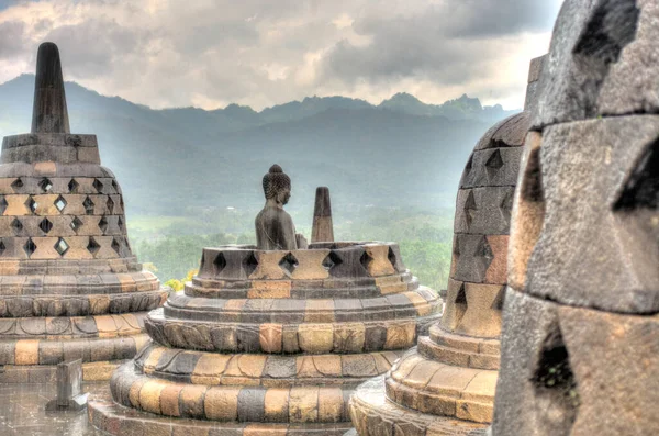 Chrám Borobudur Java Indonésie — Stock fotografie