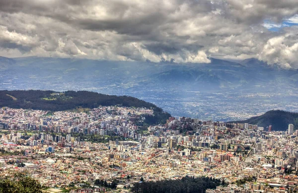 Quito Ecuador Aerial Moutains View City — Photo