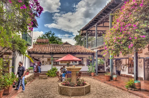 Villa Leyva Colombia May 2019 Picturesque Colonial Village Cloudy Weather — Stock Photo, Image