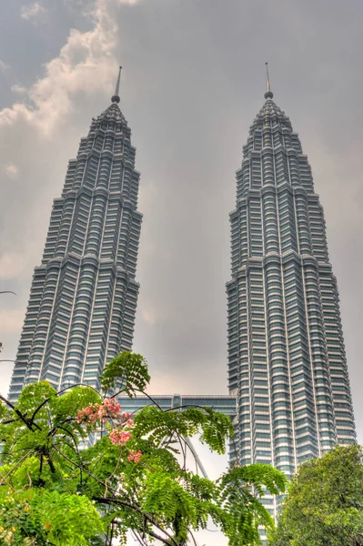 Kuala Lumpur Malaysia March 2019 Petronas Towers Klcc Hdr Image —  Fotos de Stock